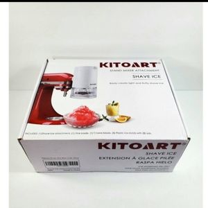 KitoArt Shaved Ice Attachment With 8 Ice Molds For Kitchen Aid Stand Mixer